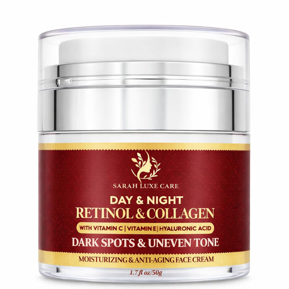 Sarah Luxe Care dark spot bottle pour, showing easy daily application for brighter skin.