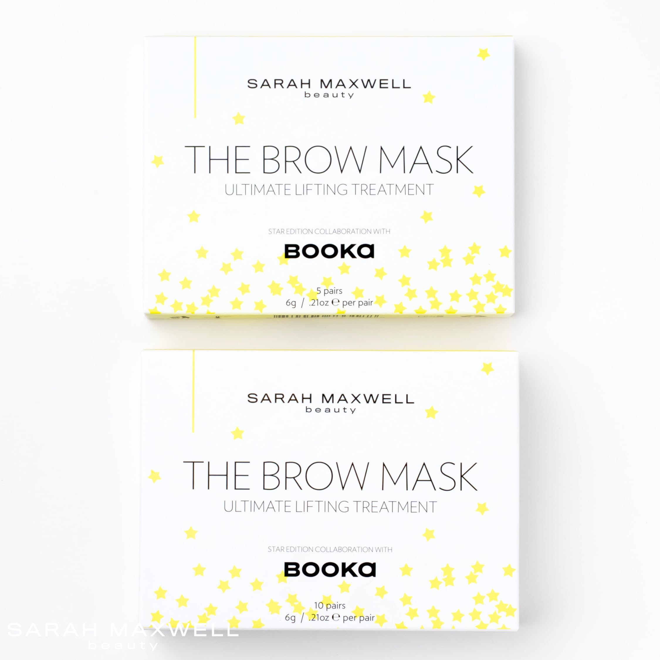 Sarah Maxwell Brow Mask closeup demonstrating lift and brow texture