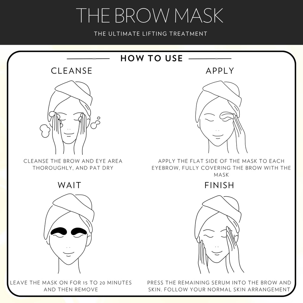 Sarah Maxwell Brow Mask collagen and hyaluronic acid promotes moisture for brows