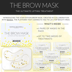 Sarah Maxwell Brow Mask five-packs packaging closeup for at-home use