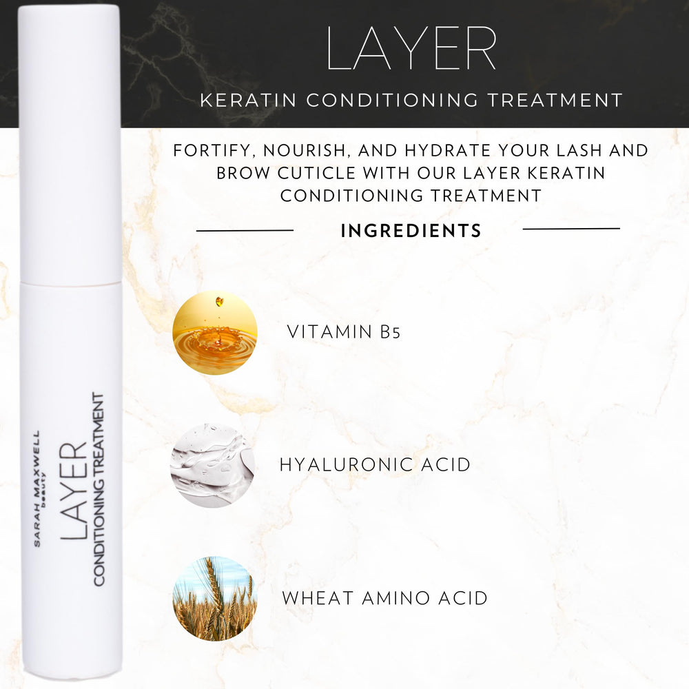 Sarah Maxwell Layer conditioning brush applying serum to lashes with precise control.