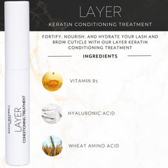 Sarah Maxwell Layer conditioning brush applying serum to lashes with precise control.