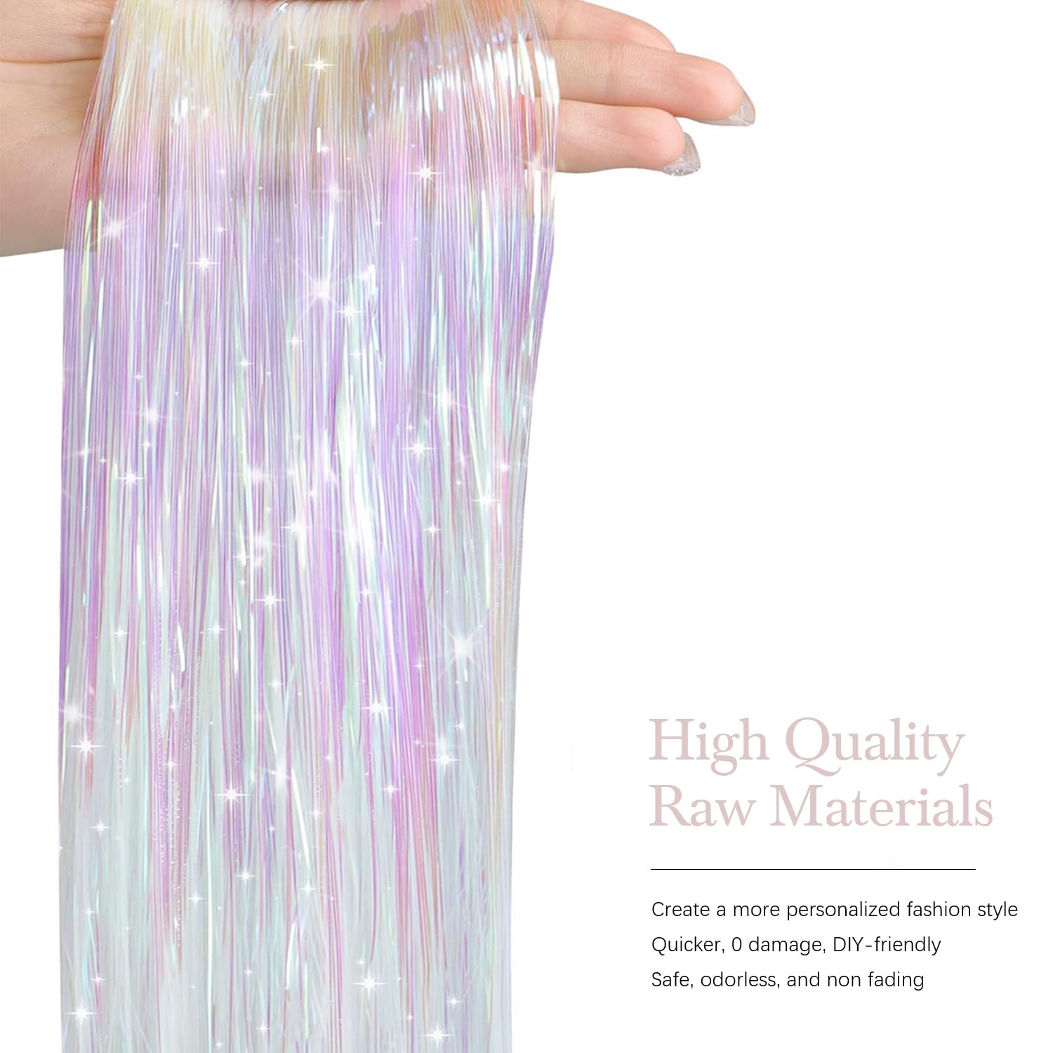 Sarannala white tinsel adds glitter for party-ready shine