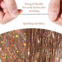 Sarannala 50-inch brown tinsel length ready to trim to desired size