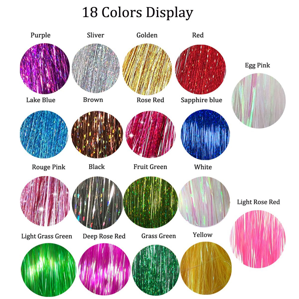 Sarannala Egg Pink 50 Inch tinsel applies easily with clips or beads.