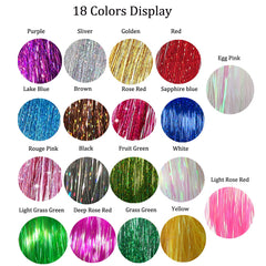 Sarannala Egg Pink 50 Inch tinsel applies easily with clips or beads.