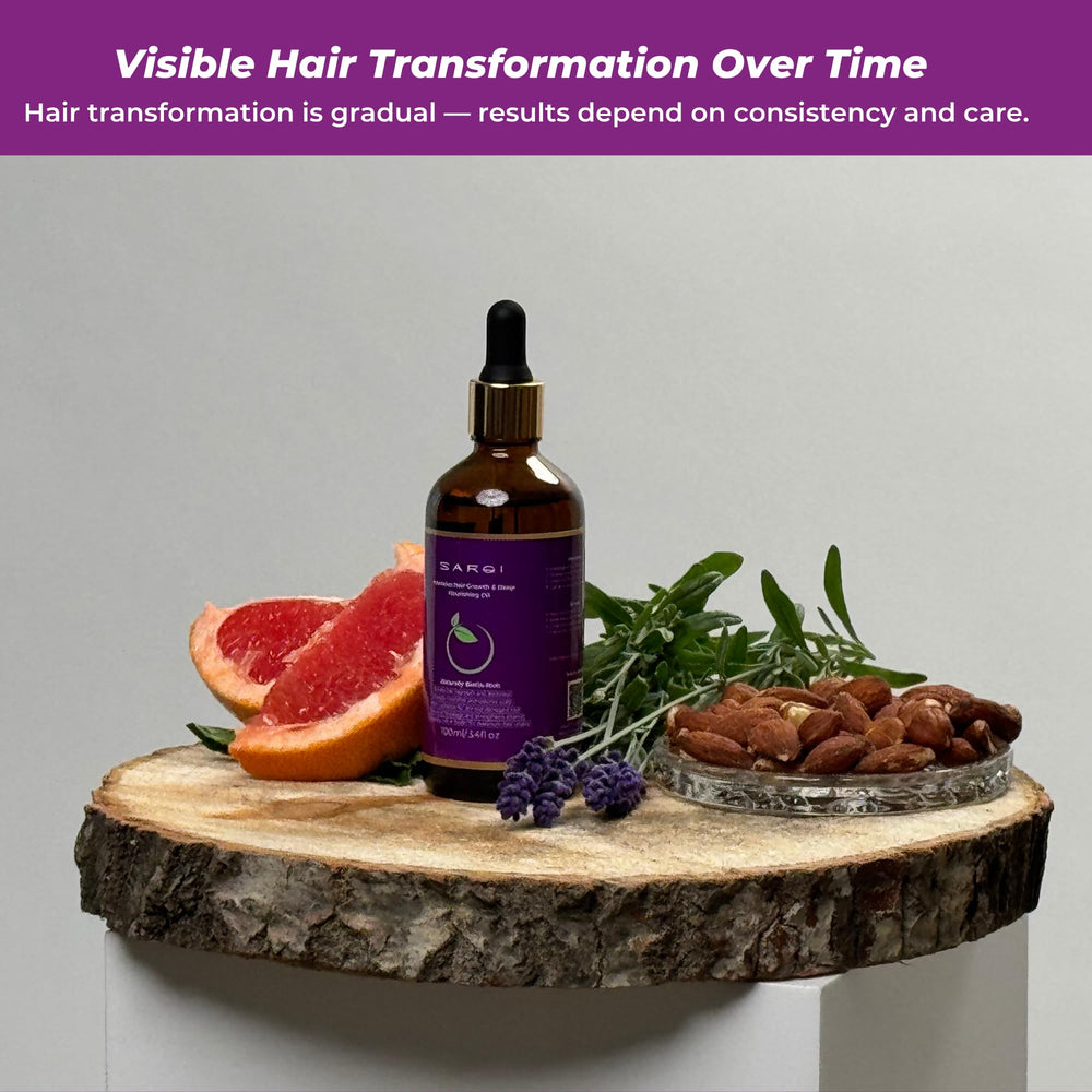 SARQI packaging display highlights natural mineral-free formula