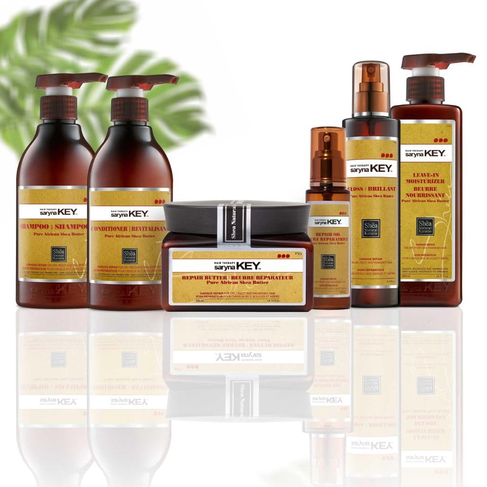 Saryna Key Radiant styling finishing products create a glossy finish.