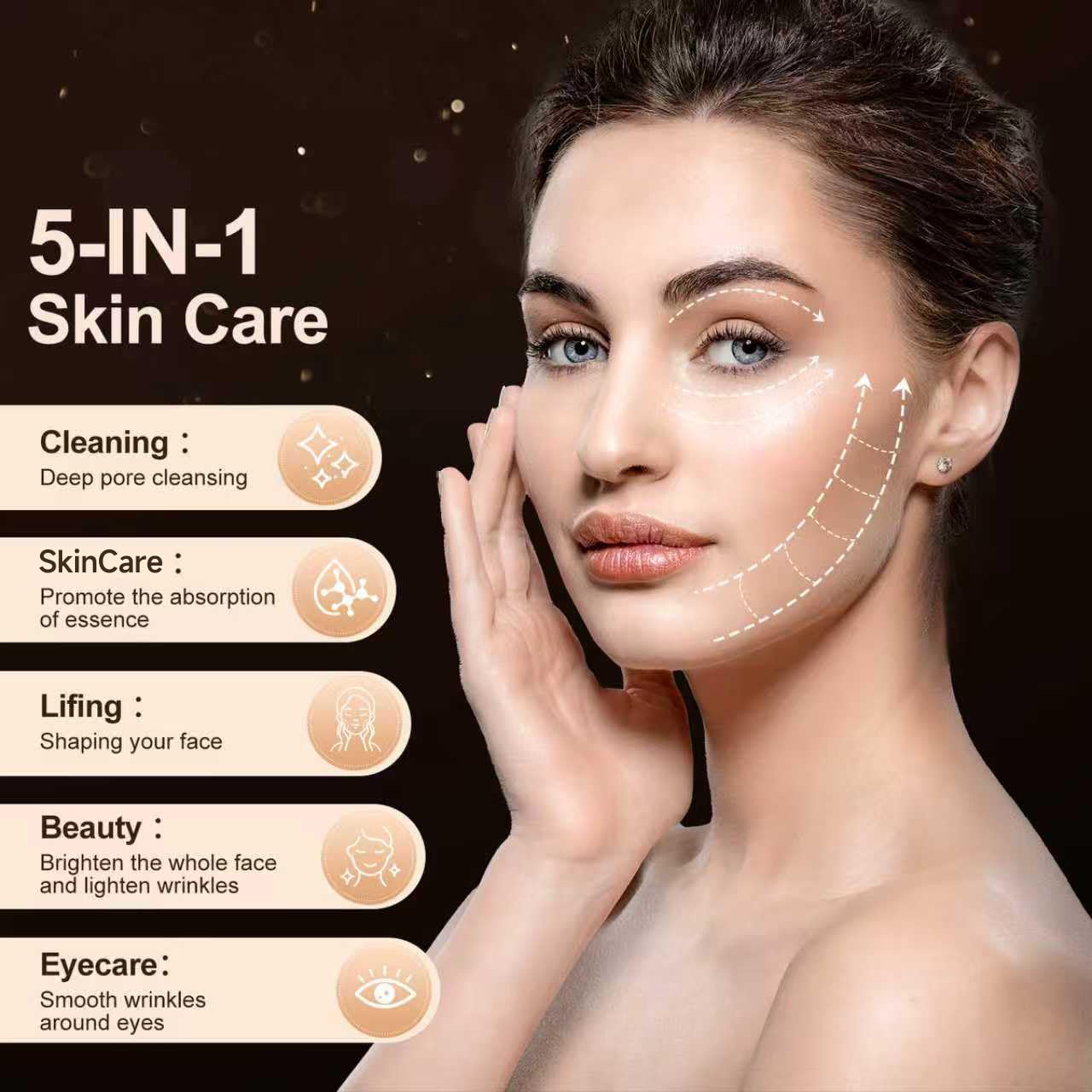 SASAAJIJI handheld face massager in use for daily sessions