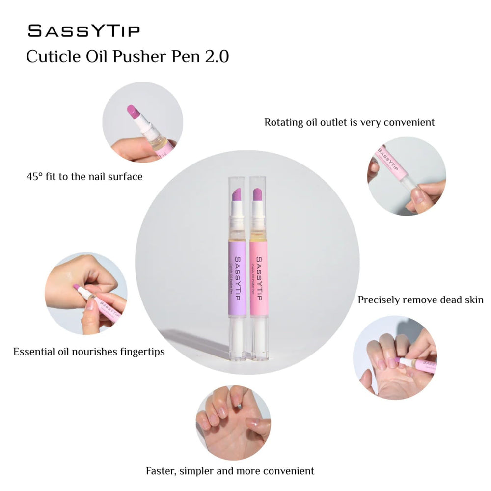 SASSYTIP 2-in-1 nail care tool in action