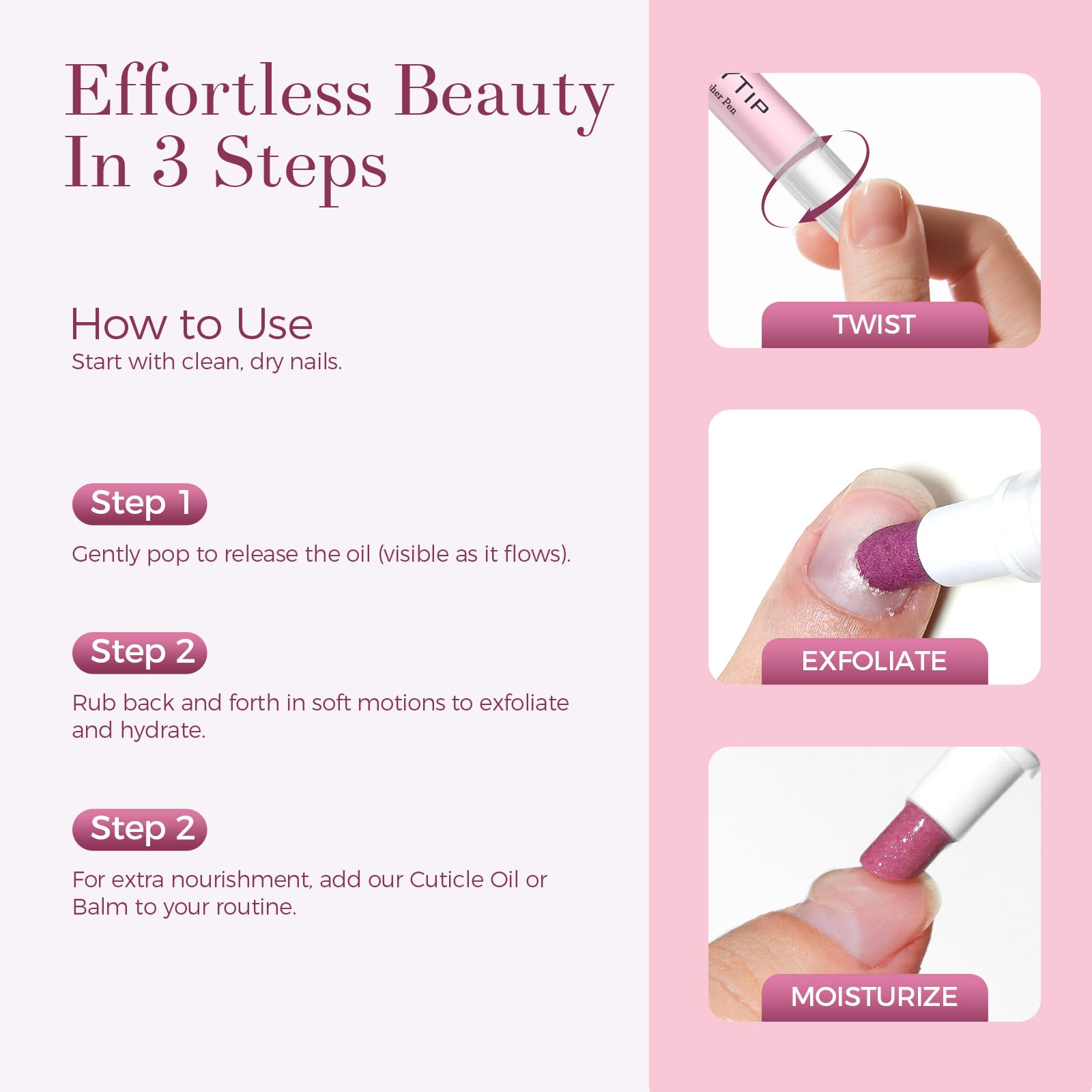 SASSYTIP 2ml nail oil pen provides portable moisture on the go