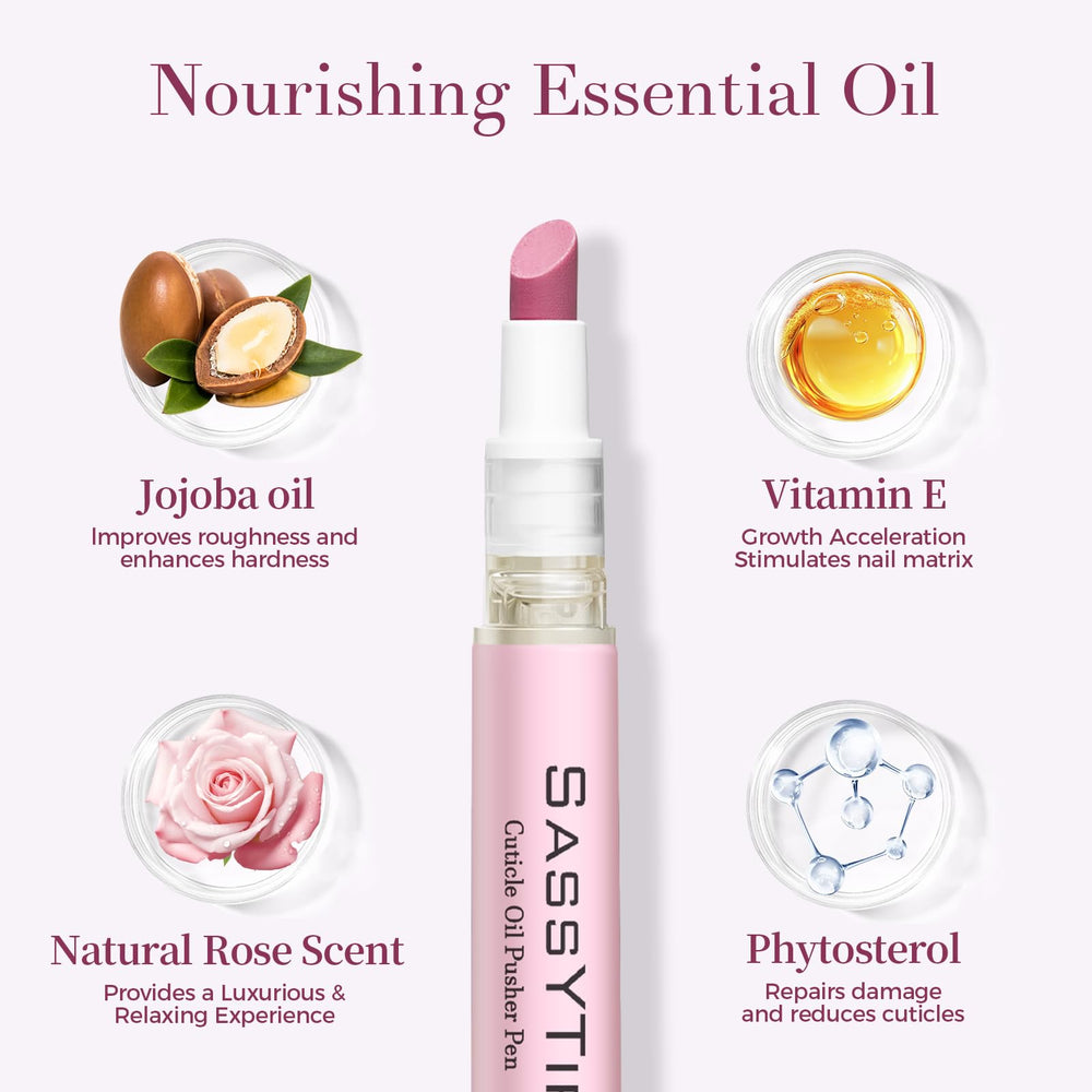 SASSYTIP Nail Hydration ingredients visual highlighting nourishing formula.