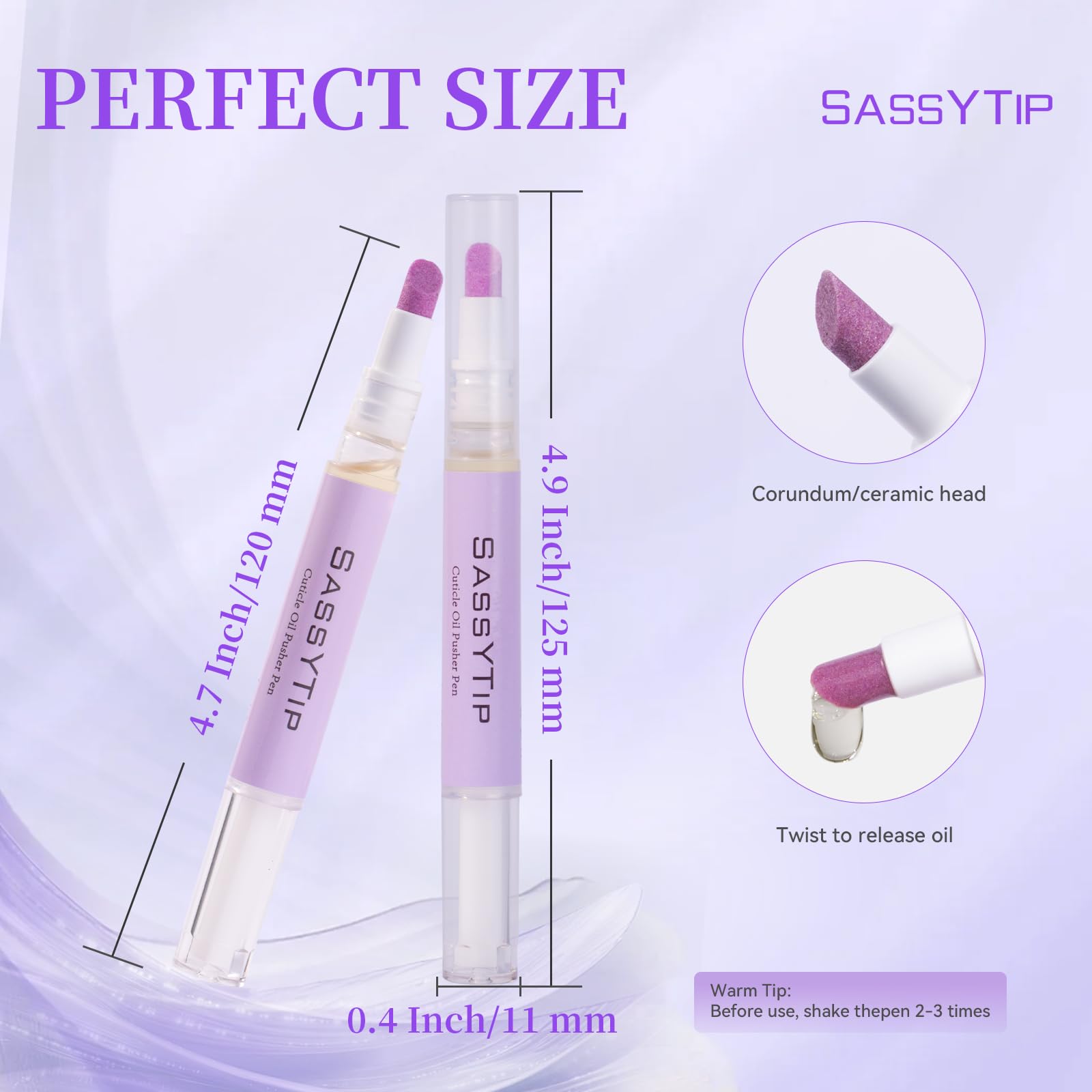 SASSYTIP nourishing formula with jojoba and plant sterols for nails.