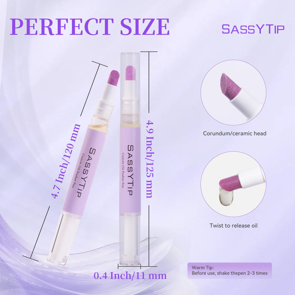 SASSYTIP nourishing formula with jojoba and plant sterols for nails.