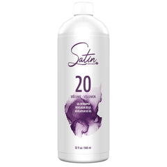 Satin 20 Volume Cream Developer bottle enables even lift and deposit with Satin colors.
