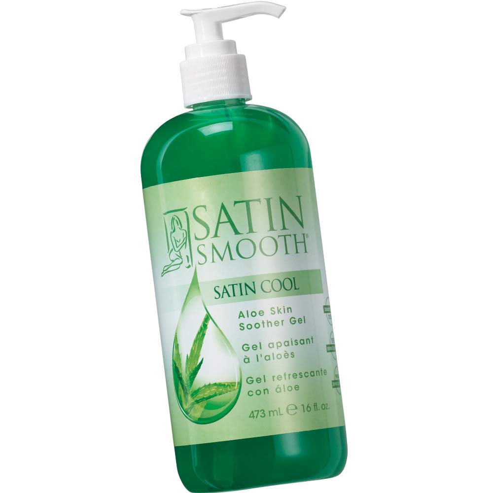 SATIN SMOOTH Aloe Vera Gel post-wax relief with refreshing cooling on skin