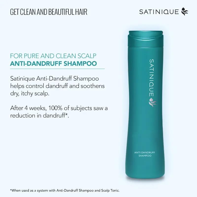 Close-up of Satinique bottle highlighting product clarity and design