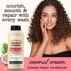 Brand ingredients honey and banana in SAUCE BEAUTY Coconut Cream Conditioner