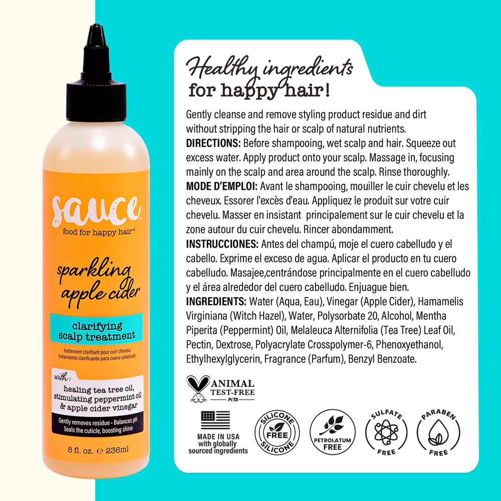 Sauce Beauty Detox Routine visuals suggest balanced scalp and refreshed hair health.
