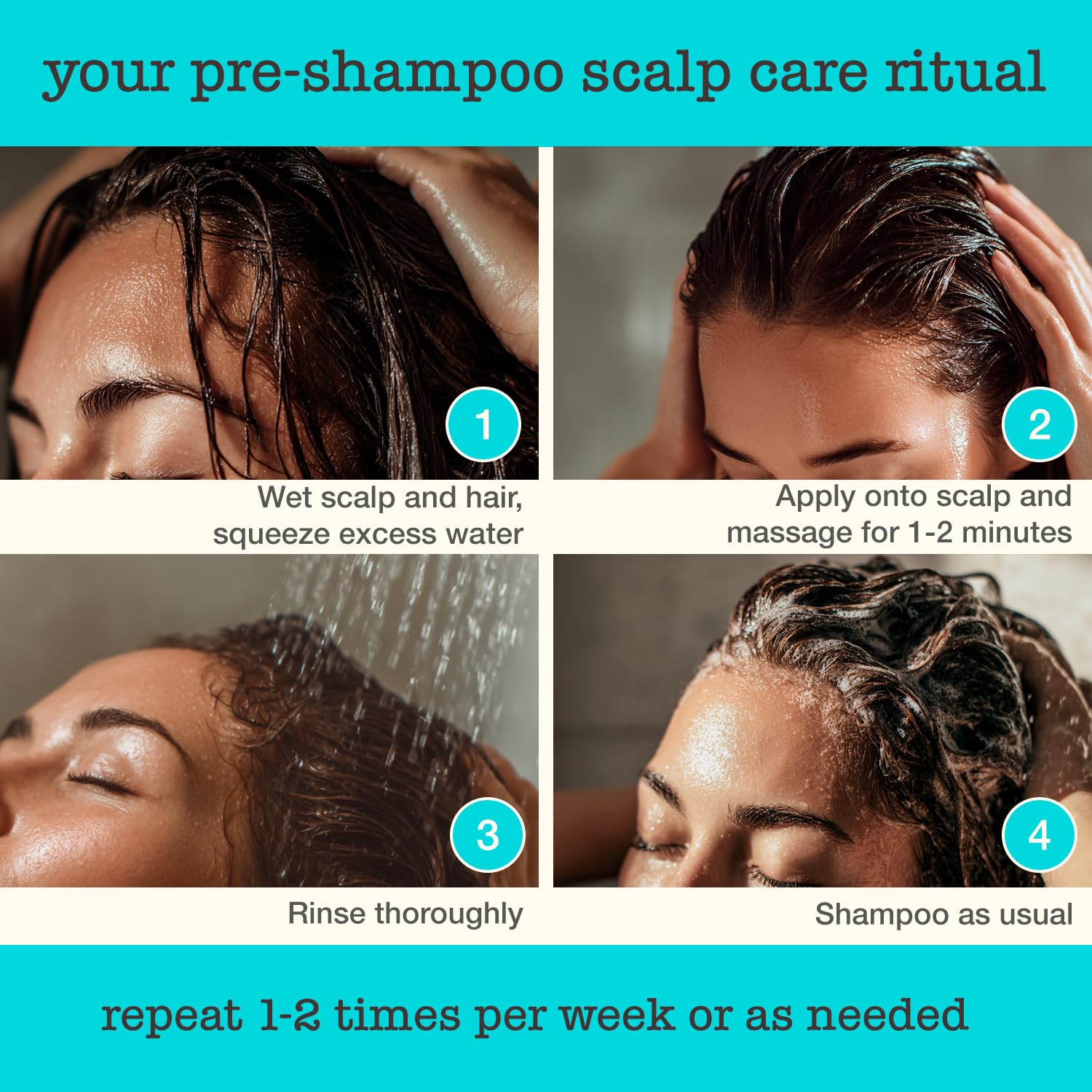 Sauce Beauty Hair Shine after rinse from apple cider and tea tree for luminous results.