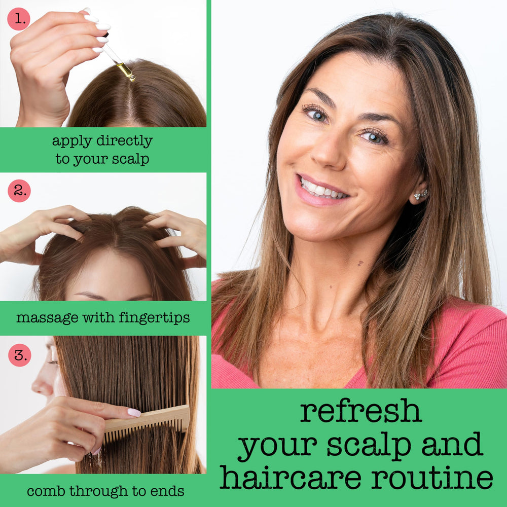 Sauce Beauty Hair Oil applied after shower to help smooth frizz.