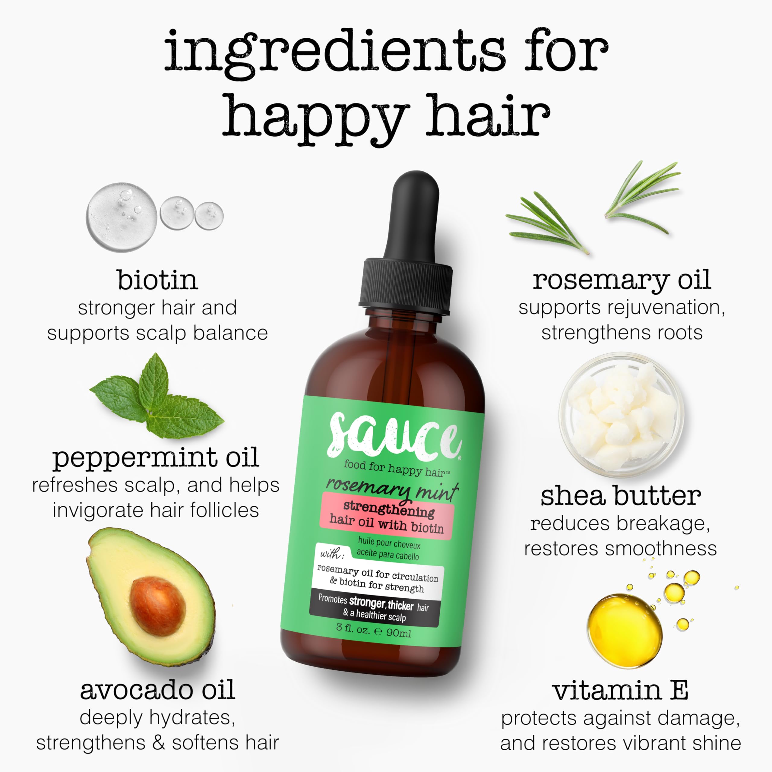 Sauce Beauty Hair Oil drops on hair illustrating application in the shower.