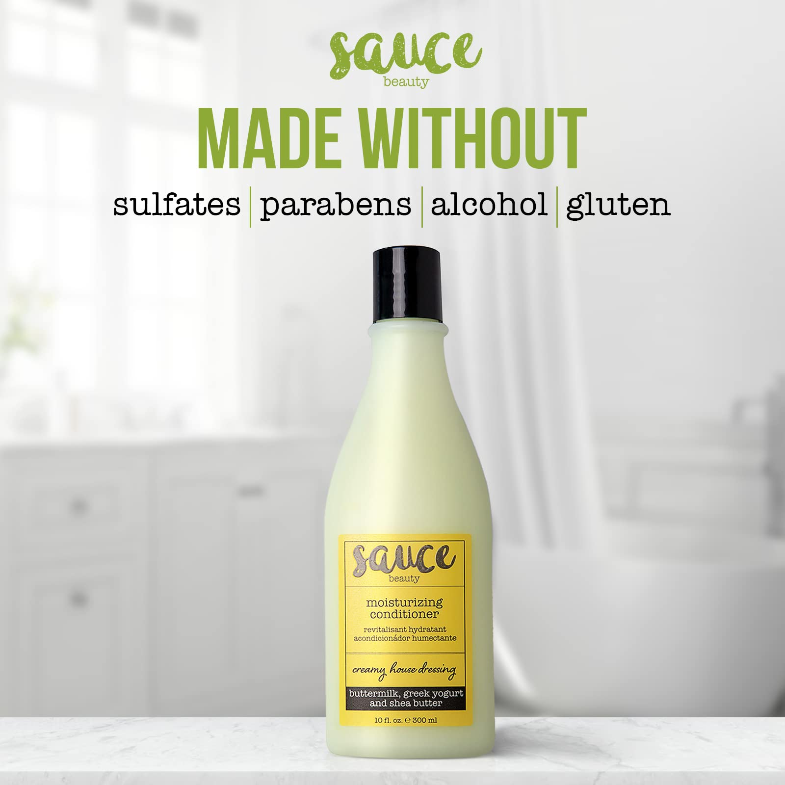 SAUCE BEAUTY Greek yogurt and buttermilk boost hydration for curls.