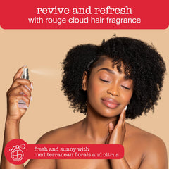 Rouge Cloud mist dispersion on hair for even fragrance distribution