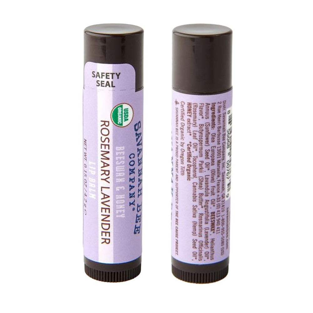 Beeswax close-up on Savannah Bee lip balm showing protective texture.