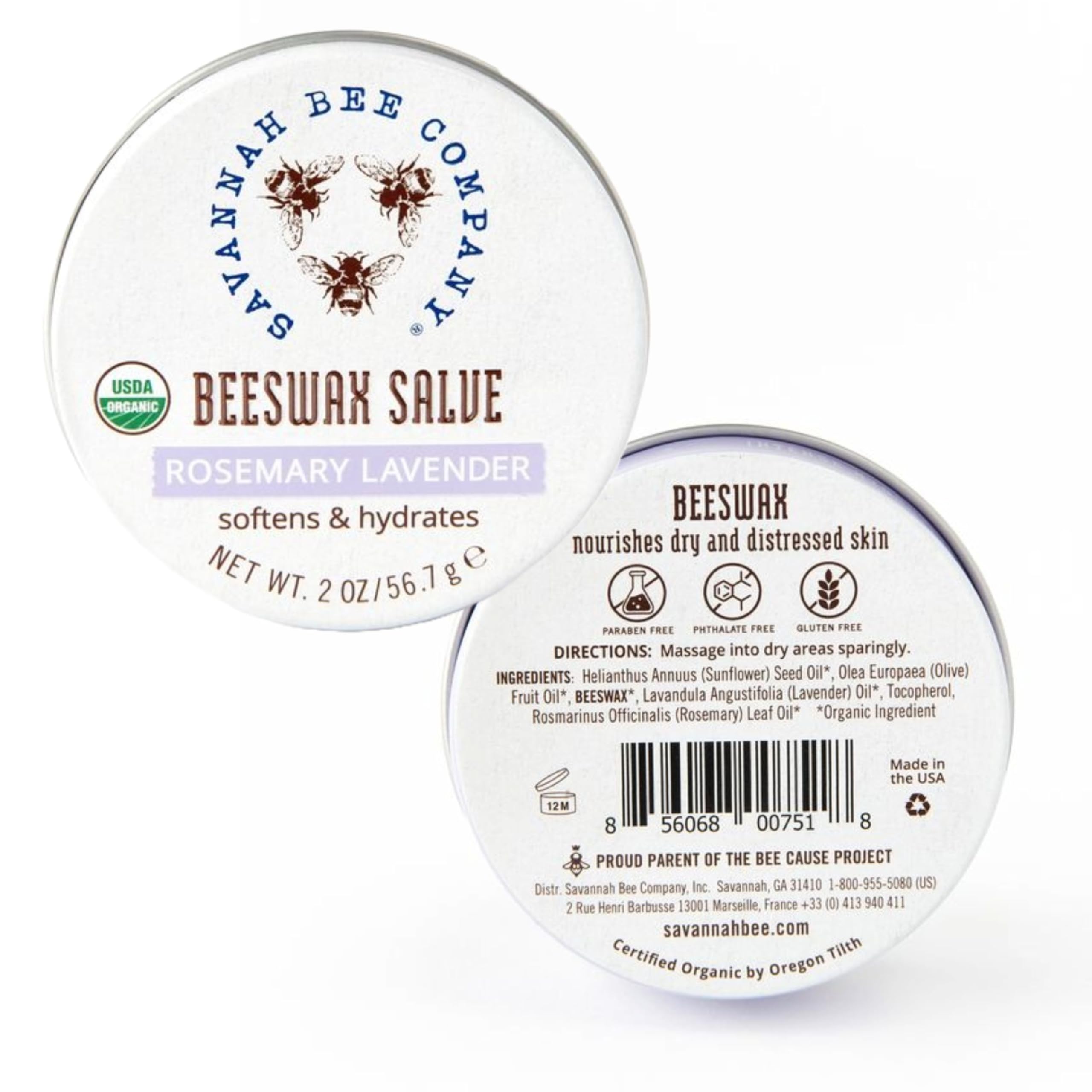 Compact 2 oz tin ideal for elbows and feet while traveling.