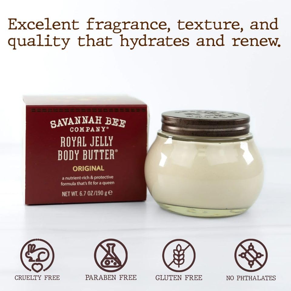 Pump application of Savannah Bee Royal Jelly Body Butter for easy daily use