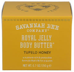 Savannah Bee Royal Jelly Body Butter jar for deep hydration and radiant skin.