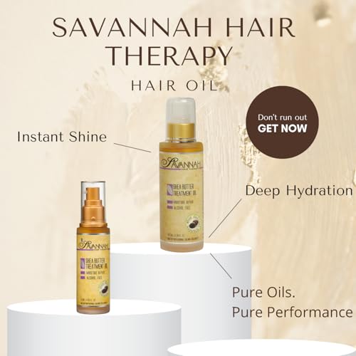 Savannah Hair Therapy after-wash application on damp hair for shine and manageability.