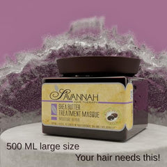 Savannah Hair Therapy keratin mask texture close-up reveals creamy conditioning.