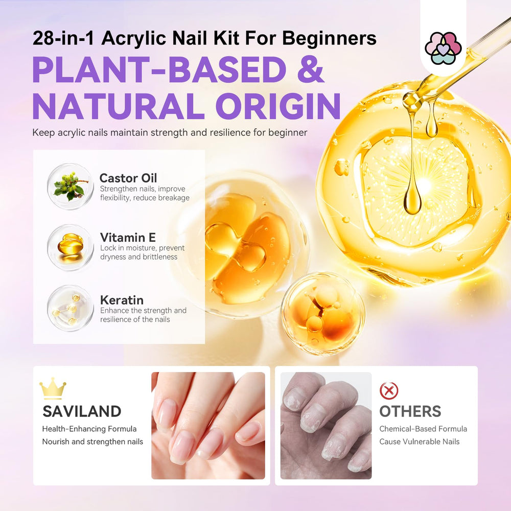 SAVILAND 100 flexible nail tips for beginner practice
