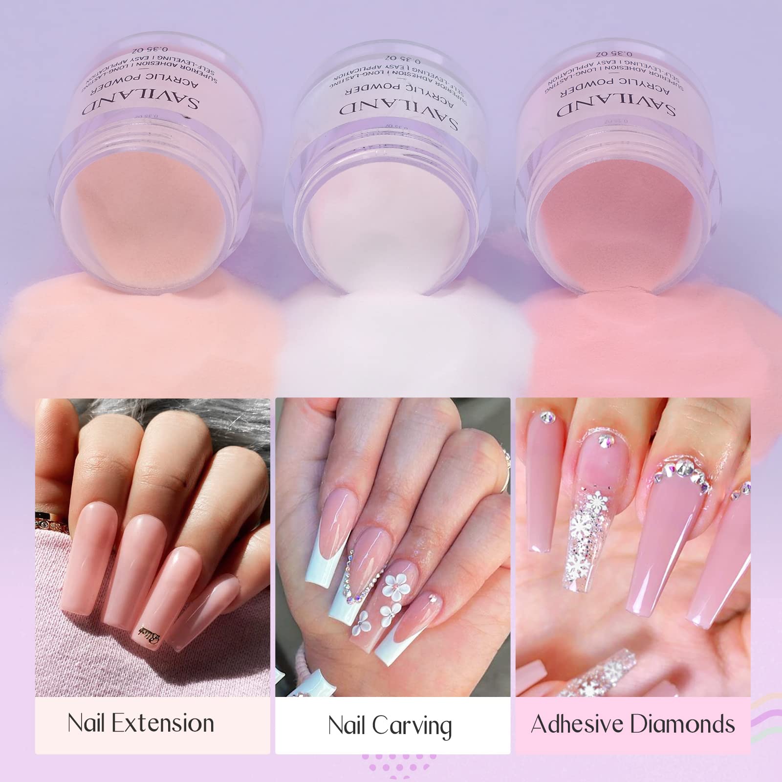 SAVILAND 100 nail forms ready for precise extensions and practice.