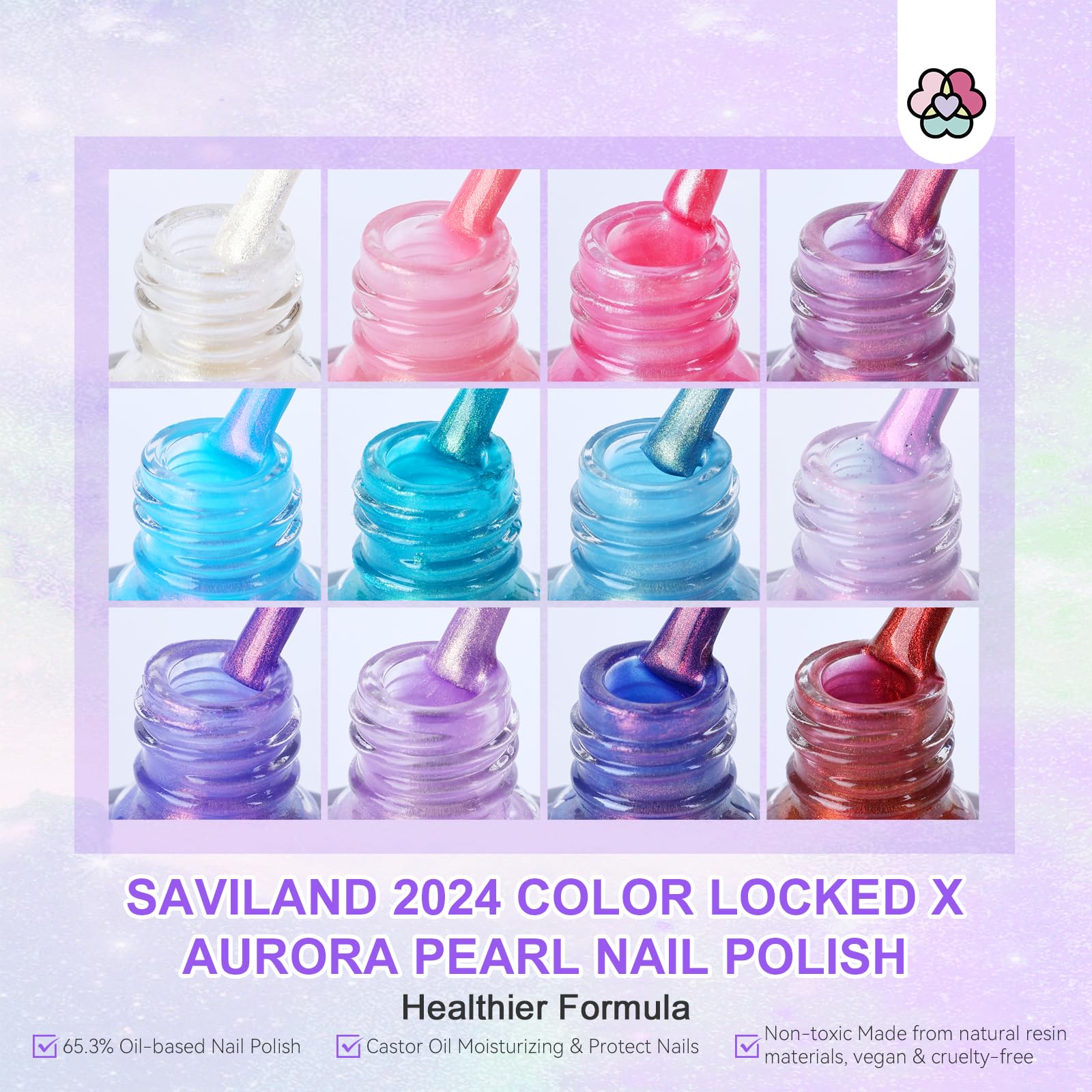 SAVILAND 12-color palette highlights bold, glossy finishes for creative nail art