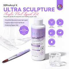 SAVILAND 12# acrylic nail brush included for precise bead control.