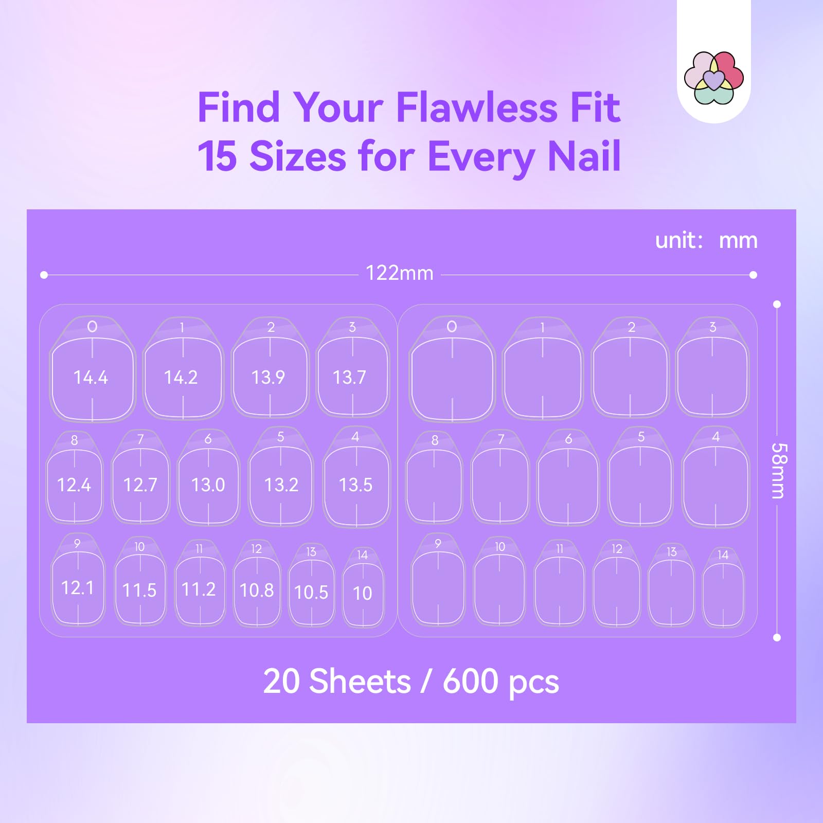 SAVILAND 15 sizes arrangement for precise fit.