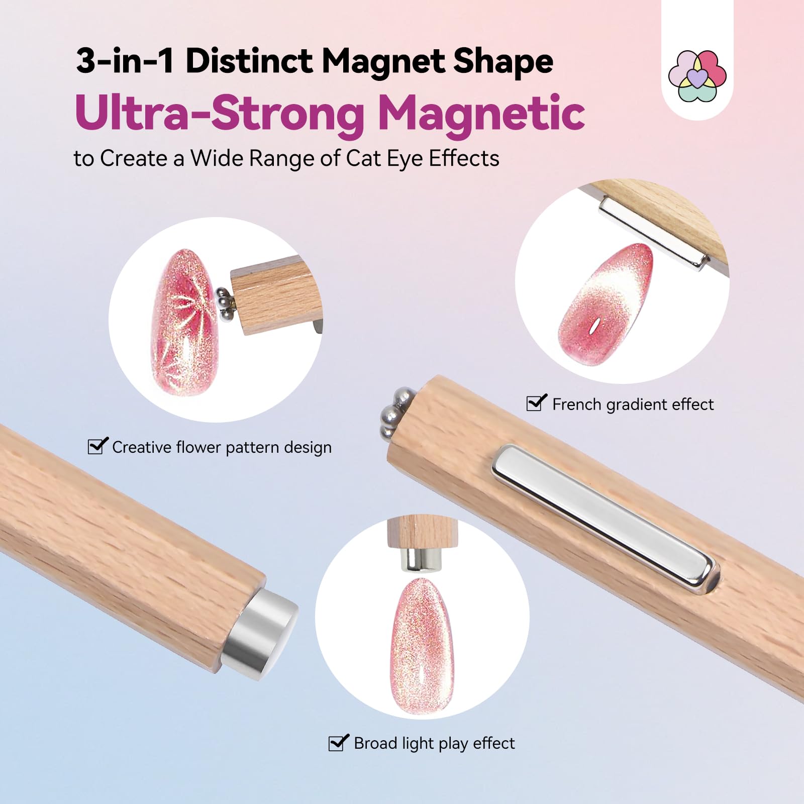 SAVILAND 3-in-1 Cat Eye Magnet Set for versatile designs.