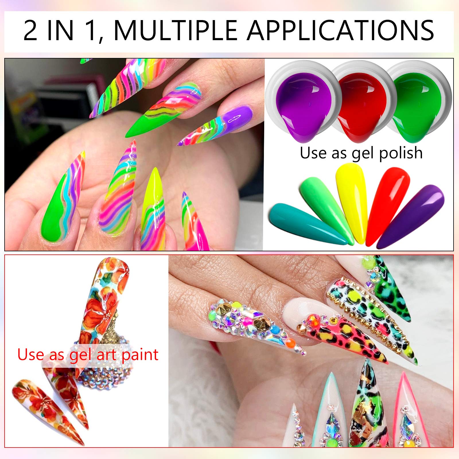 SAVILAND gel polish bottles arranged in a row showing assorted shades for creative nail art