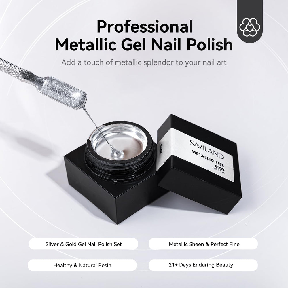 SAVILAND 3D metal painting gel for intricate nail designs
