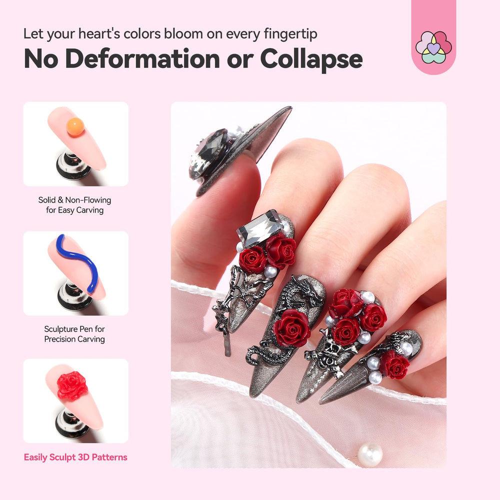 SAVILAND 3D nail art butterflies showing intricate raised details