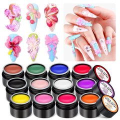 SAVILAND 3D nail gel color palette swatches for vibrant nail art ideas