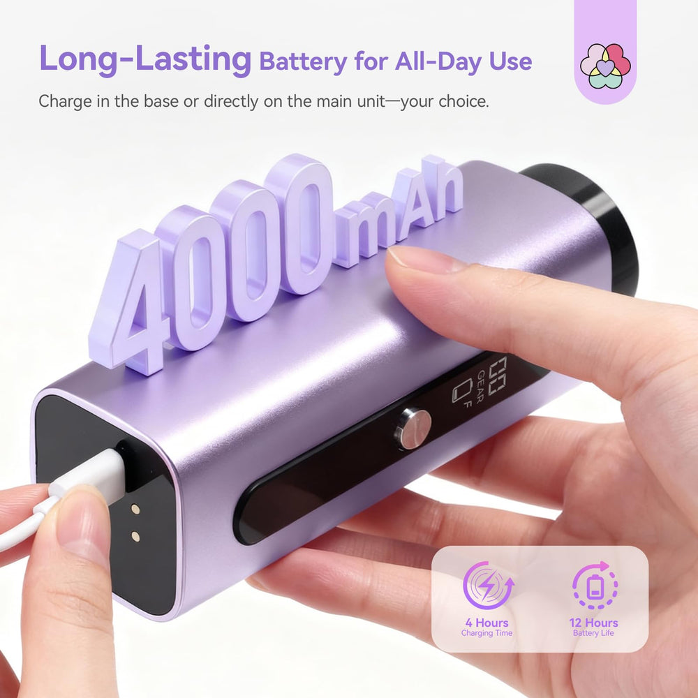 SAVILAND 4000mAh battery powers long cordless sessions between charges