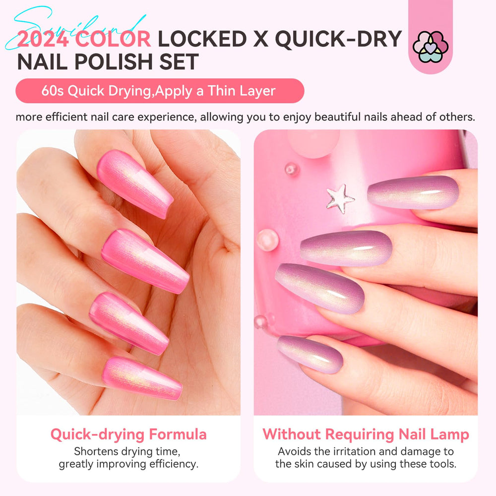 SAVILAND gold shimmer nails add sparkling accent for parties and celebrations.