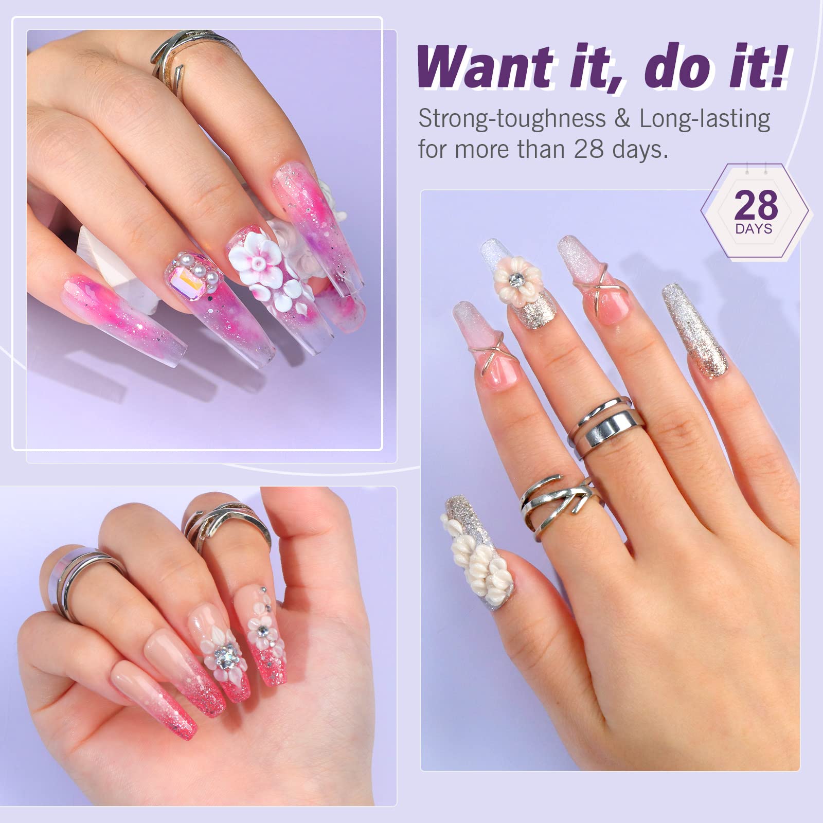 SAVILAND acrylic nail brush 8/10/12 in action