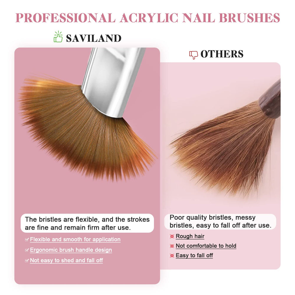 SAVILAND acrylic brush with glitter quicksand finish for stylish stamping.