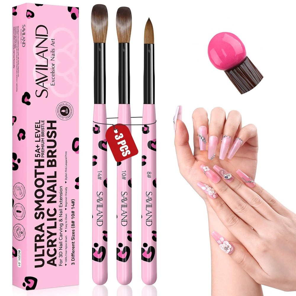 SAVILAND acrylic brush set for smooth powder pickup