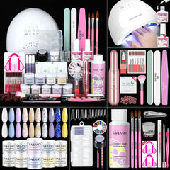 SAVILAND acrylic nail kit with 10 powders for versatile at-home looks